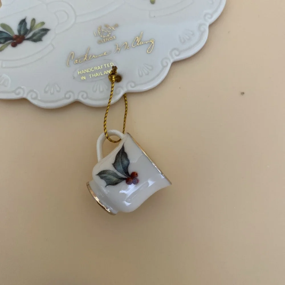 Lenox Winter Greetings Tea Set Ornament by Catherine McClung